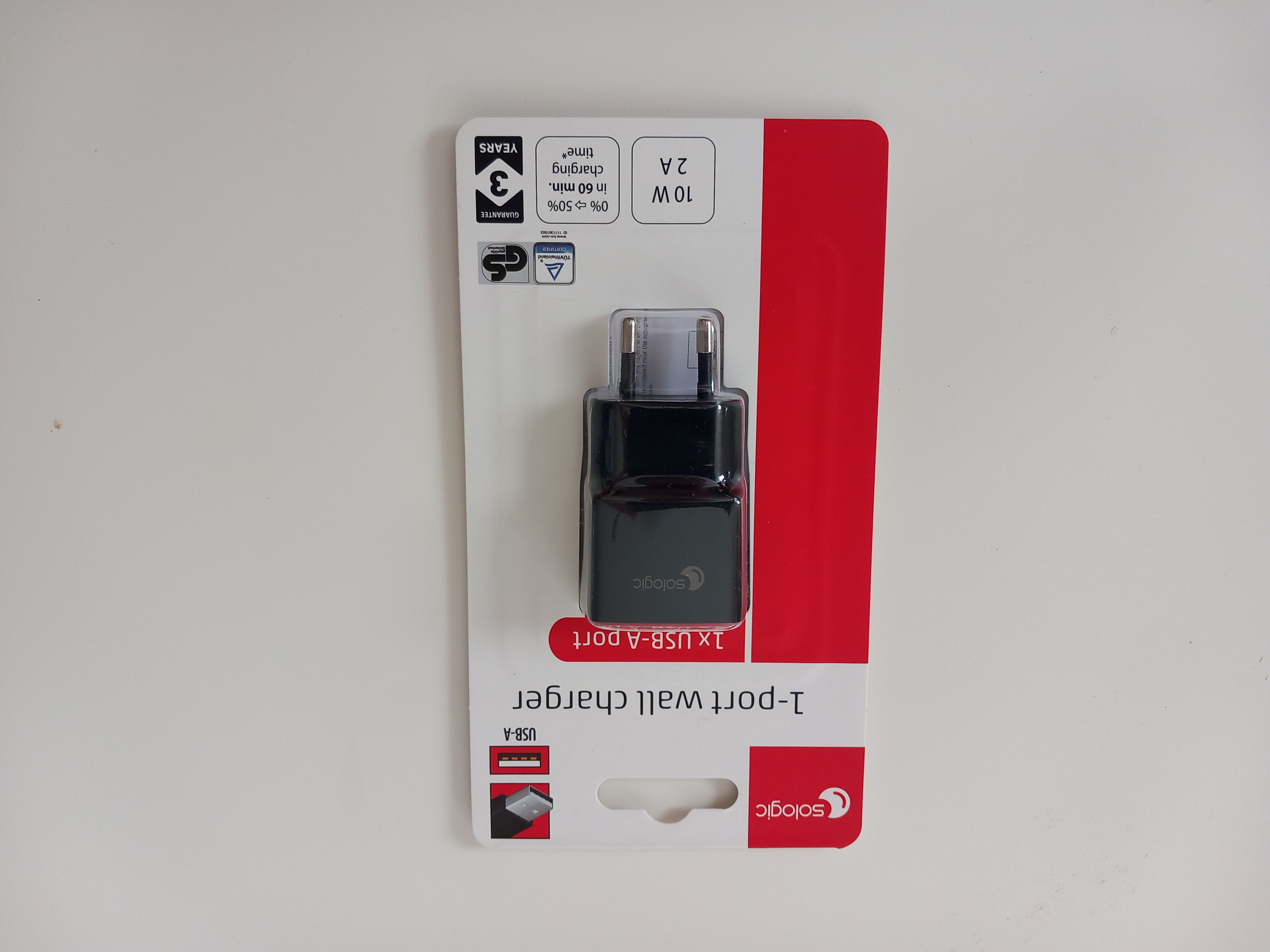 Sologic 10W USB-A Ladegerät [Schwarz]